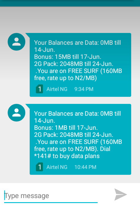 Airtel New Data Plan for 2GB/4GB at 200/500 Naira