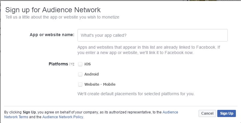 How to Apply and add Facebook Audience Network to your Website