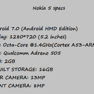 Nokia 5 Price Specification Description Nigeria India China UK US Pakistan Belgium UAE Saudi Arabia