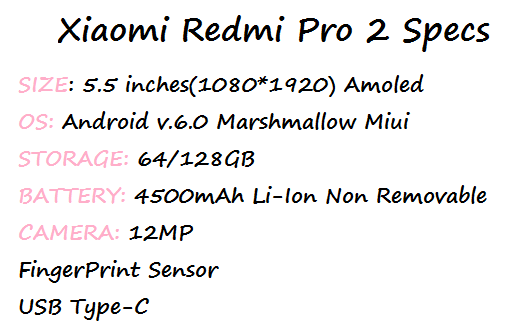 Xiaomi Redmi Pro 2 Price Specification Nigeria China India