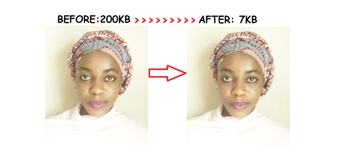 how to compress picture below 25 kb